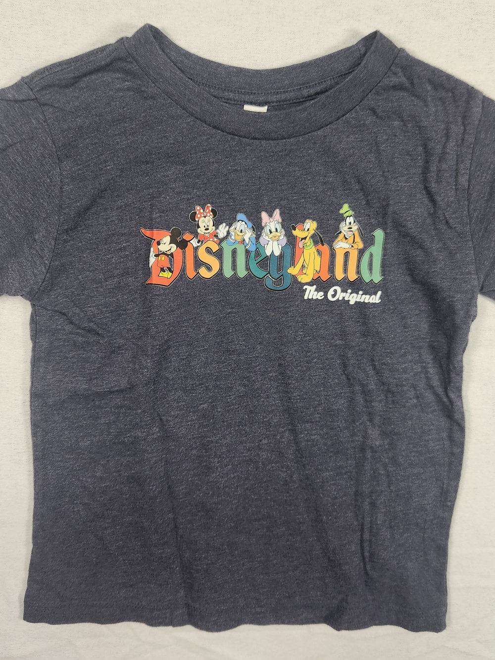 Bella Canvas Navy Heather Disneyland Graphic Tee 5T